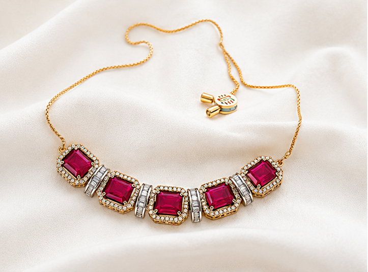 Luxury Emerald, Ruby & White Crystal Statement Bracelets | Gold & Rose Gold Finish