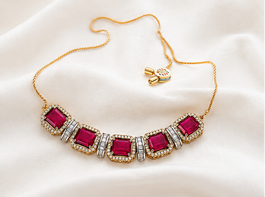 Luxury Emerald, Ruby & White Crystal Statement Bracelets | Gold & Rose Gold Finish