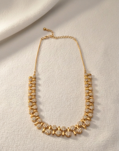 Luxury  Multi - color  Crystal  Necklace & Earrings Set
