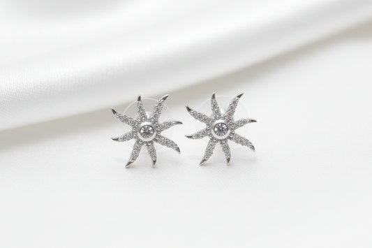 Zircon Earring (Rhodium)