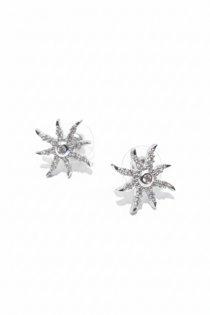 Zircon Earring (Rhodium)