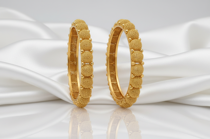 💎Traditional Gold Beaded Designer Bangles with Multicolor 🌈✨💎Stone Detailing