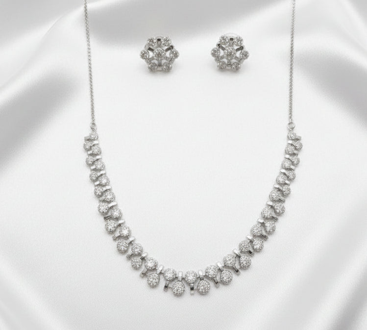 Luxury  Multi - color  Crystal  Necklace & Earrings Set
