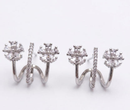 Zircon Earring (Rhodium)