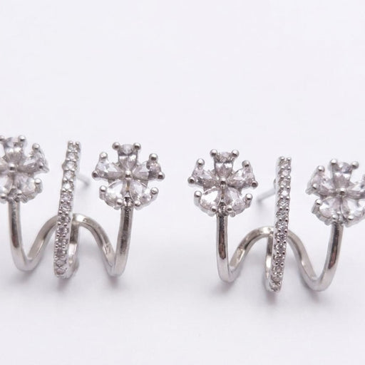 Zircon Earring (Rhodium)