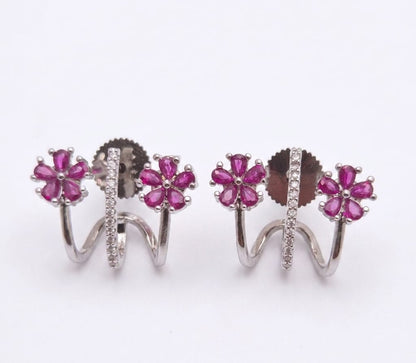 Zircon Earring (Rhodium)