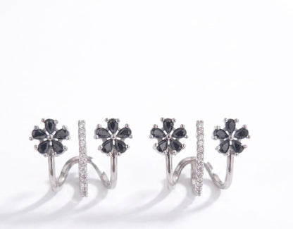 Zircon Earring (Rhodium)