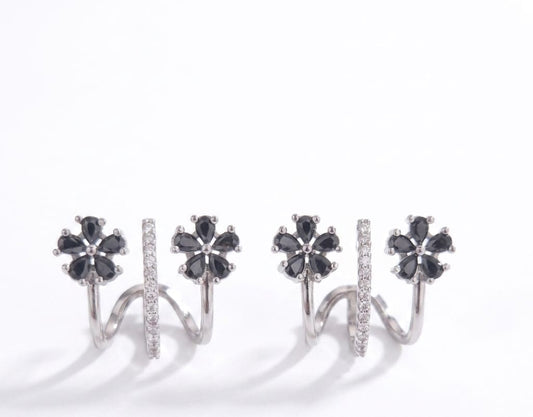 Zircon Earring (Rhodium)