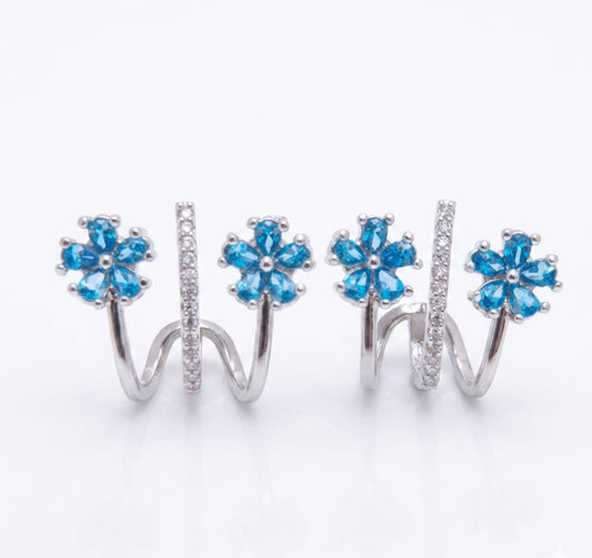 Zircon Earring (Rhodium)