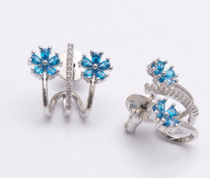 Zircon Earring (Rhodium)