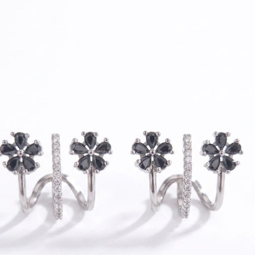 Zircon Earring (Rhodium)