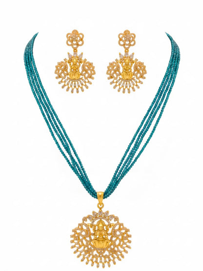 Beaded Pendant Necklace Set