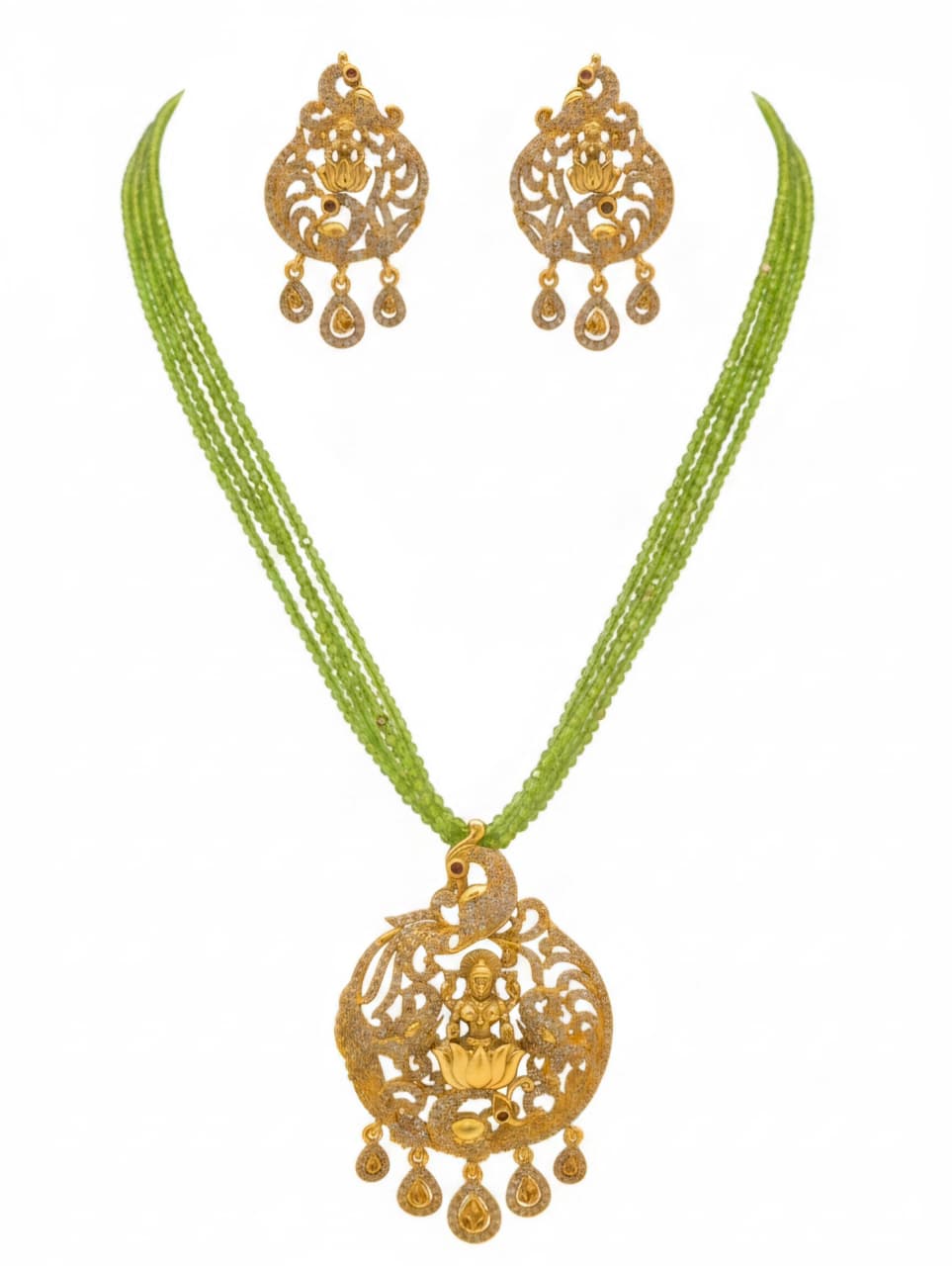 Beaded Pendant Necklace Set