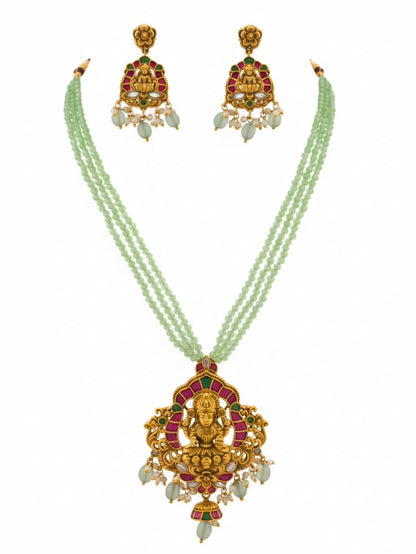 Beaded Pendant Necklace Set