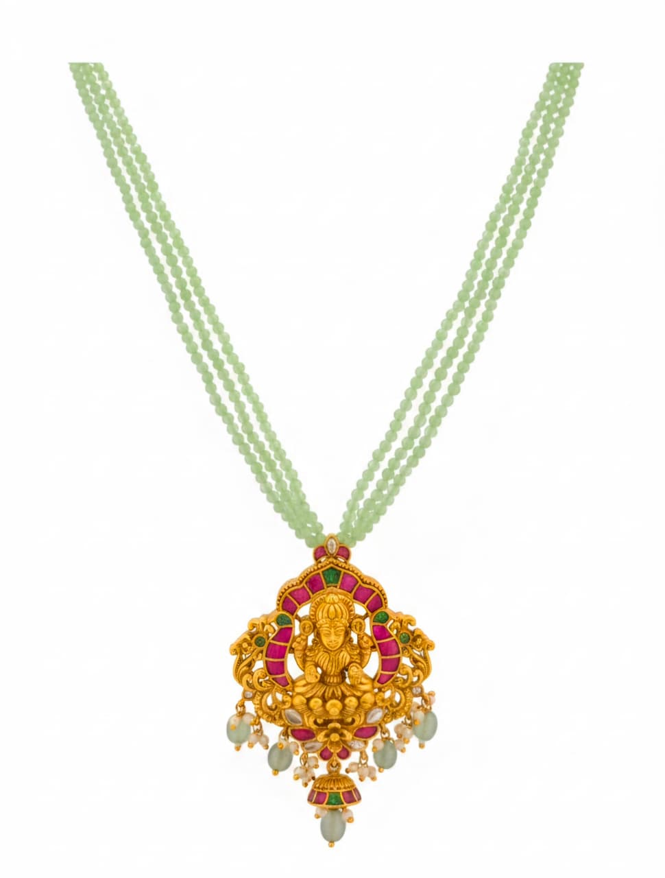 Beaded Pendant Necklace Set