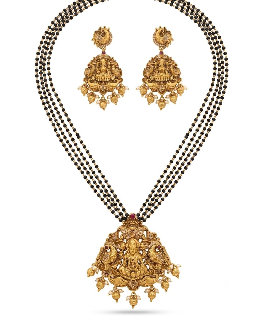 Beaded Pendant Necklace Set