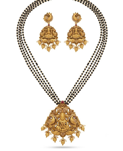 Beaded Pendant Necklace Set