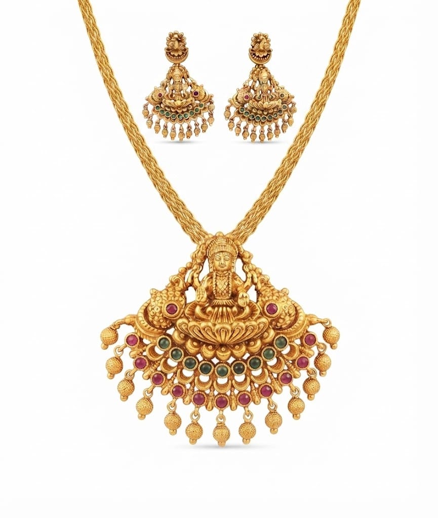 Beaded Pendant Necklace Set