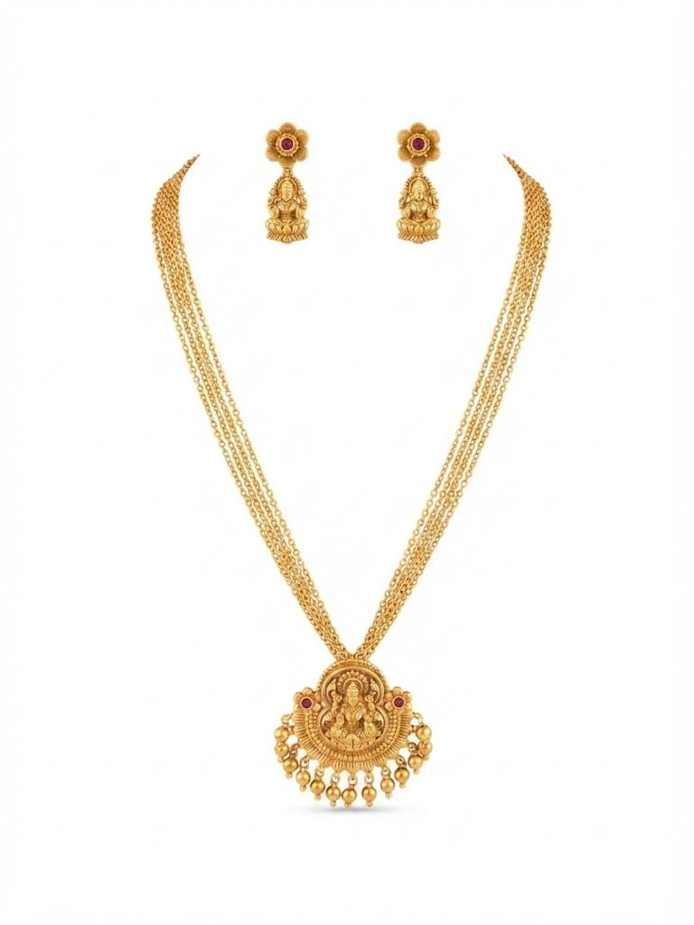 Beaded Pendant Necklace Set