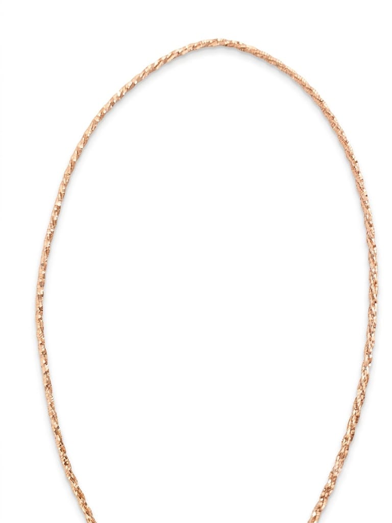 Rose Gold Wave Design Zircon Pendant Necklace & Stud Earrings Jewelry Set
