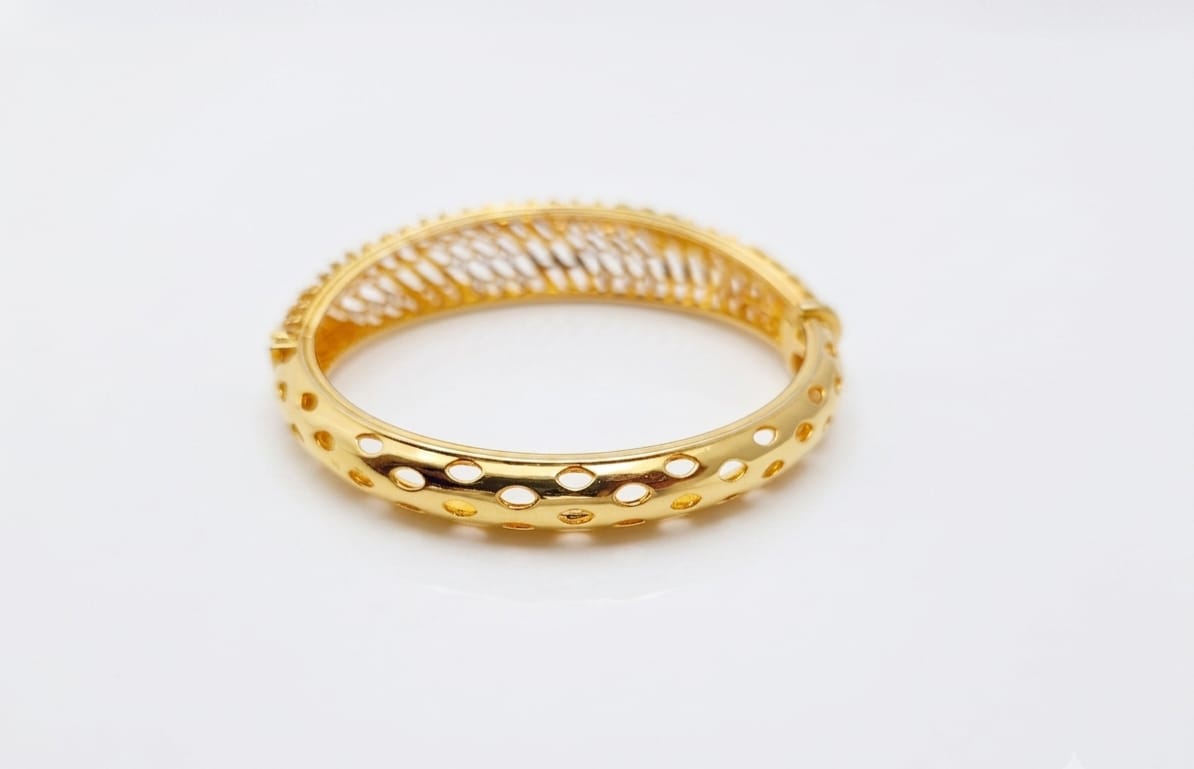 Gold-Tone CZ Designer Bracelet