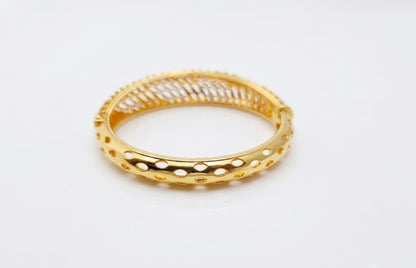 Gold-Tone CZ Designer Bracelet