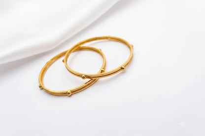 Elegant Gold-Tone Classic Bangles for Women – Minimal & Timeless Design
