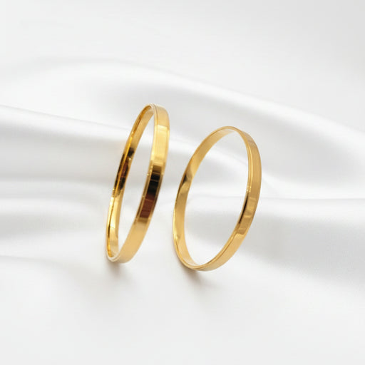 Elegant Gold-Tone Minimalist Bangles