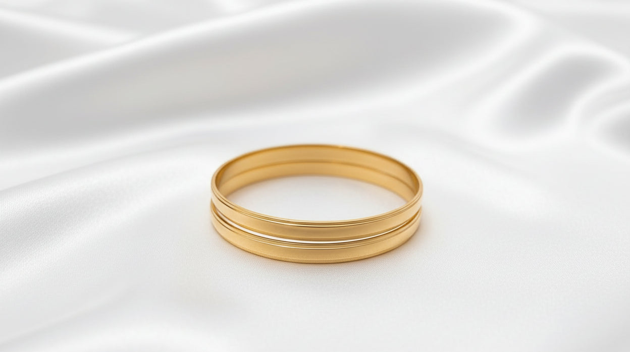 Elegant Gold-Tone Minimalist Bangles