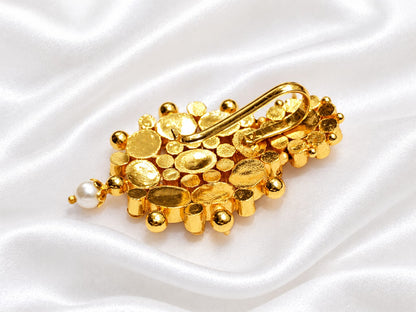 Royal Traditional Navaratna Gold-Plated Pendant