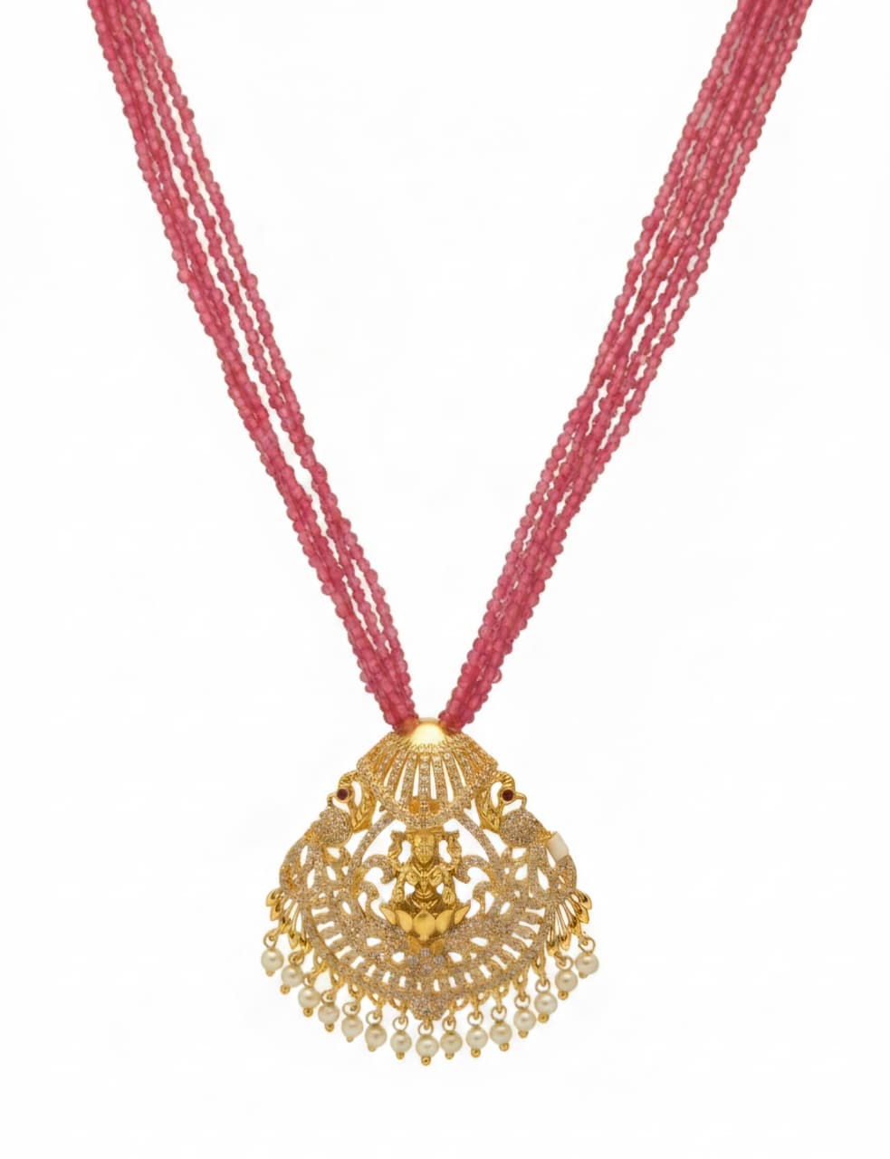 Beaded Pendant Necklace Set