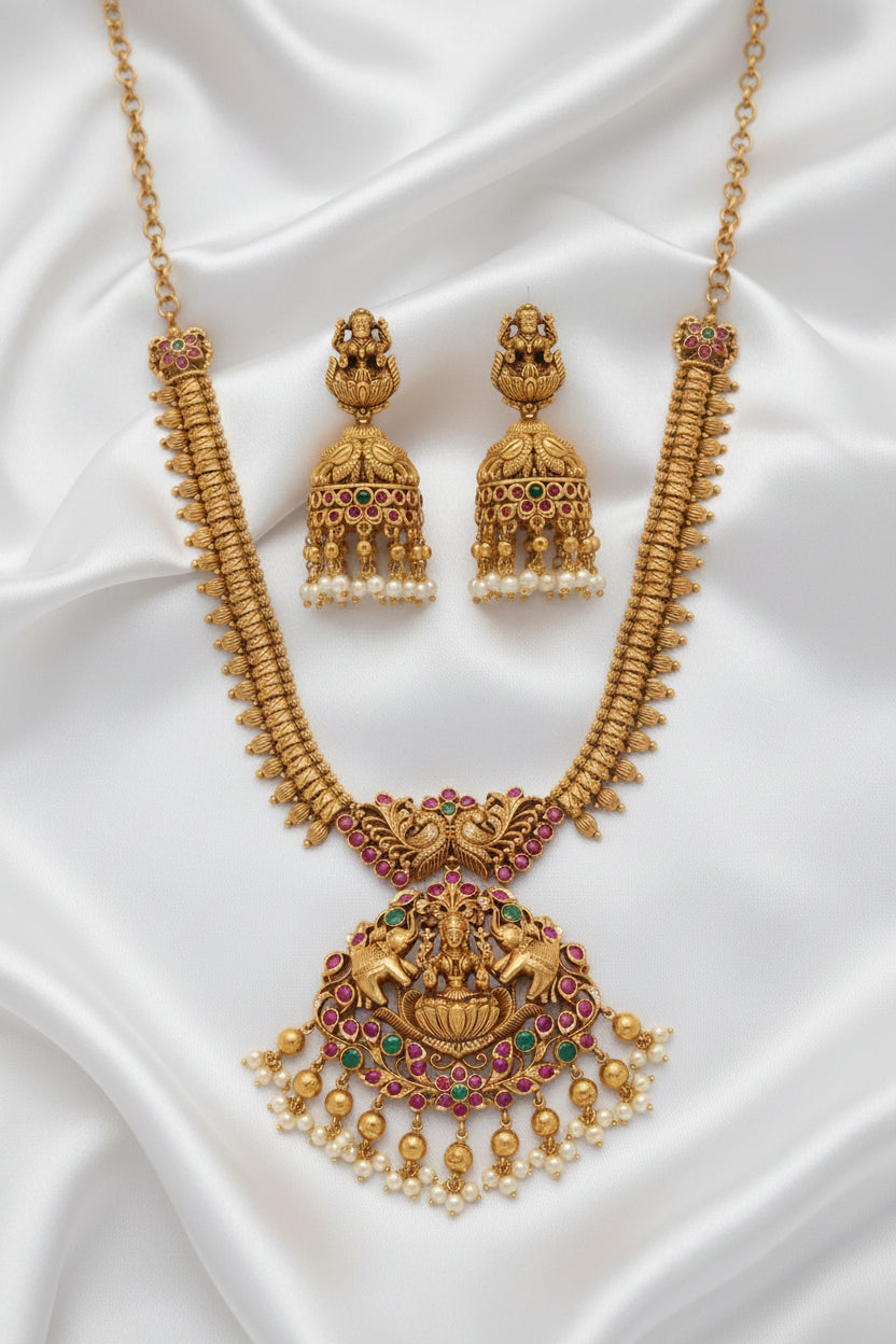 Traditional Temple Jewellery Necklace Set