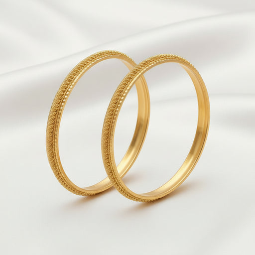 Elegant Gold Plated Textured Designer Bangle Set for Women