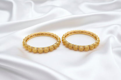 💎Traditional Gold Beaded Designer Bangles with Multicolor 🌈✨💎Stone Detailing