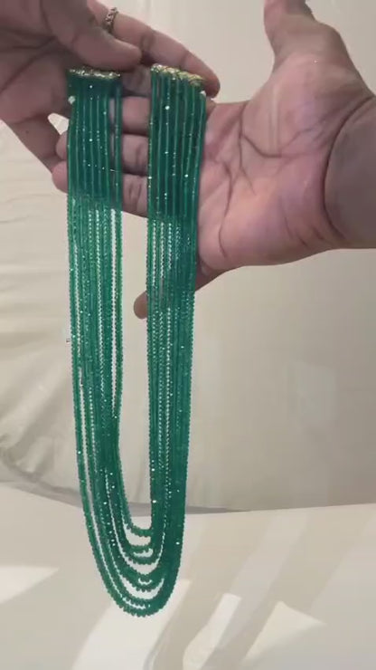 Lab Grown Rich Green Beads