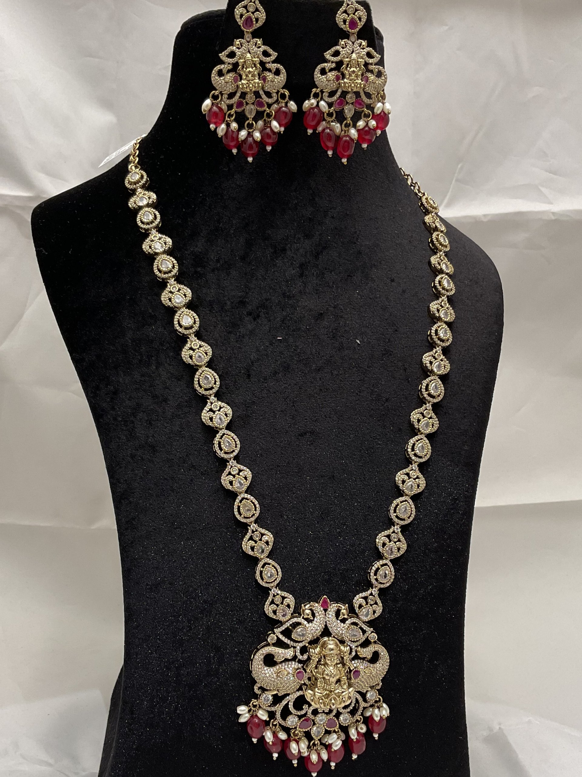 Kundan long necklace -007