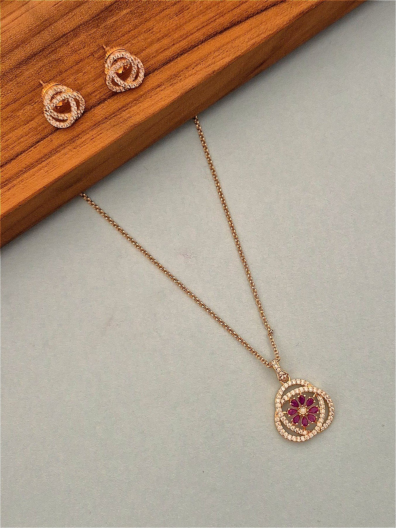 Zircon necklace NCK-GP-ZC-012