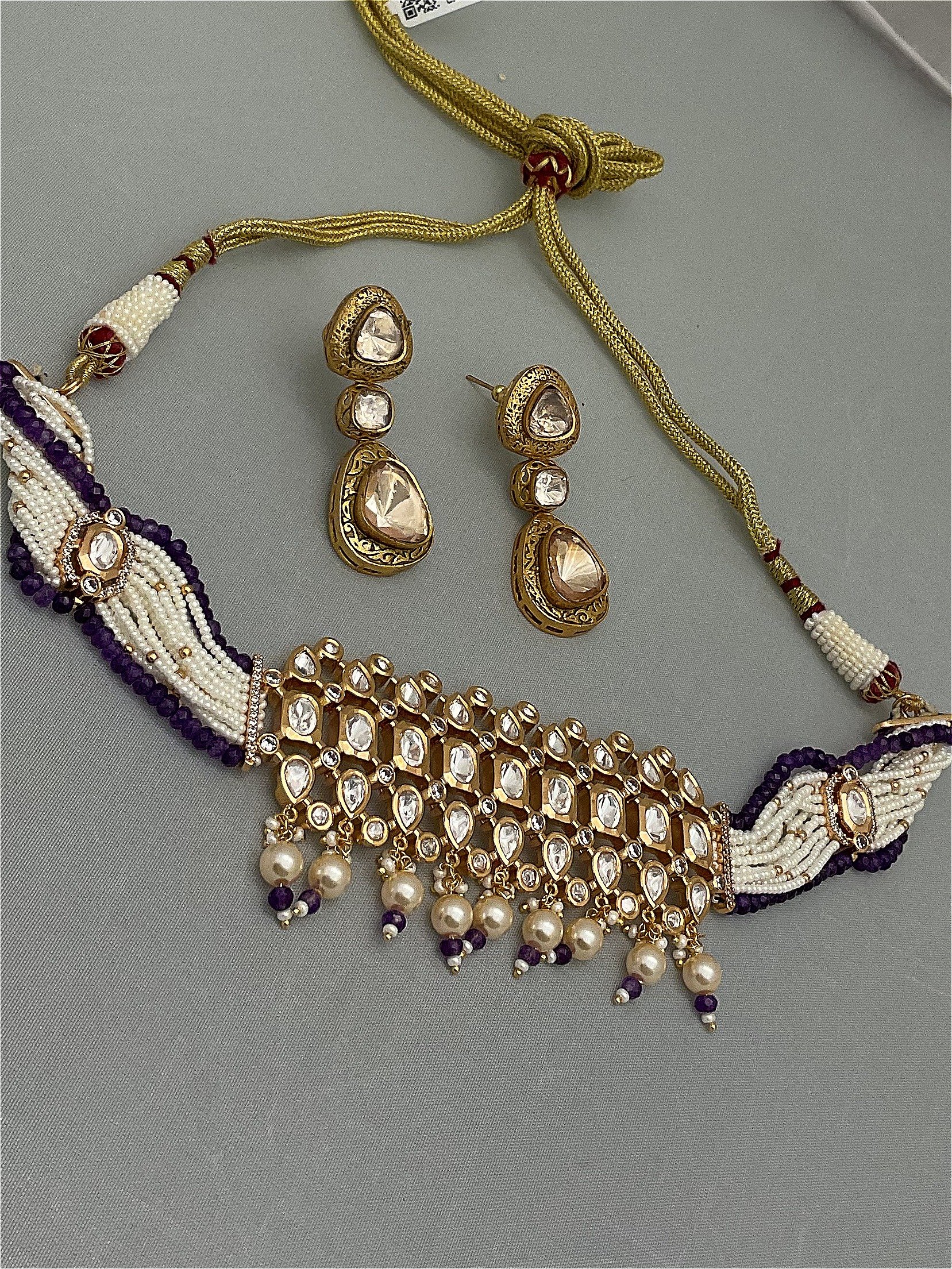 kundan necklace CHR-GP-KD-003