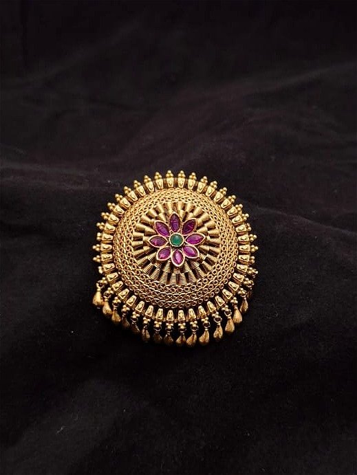 Antique Hair Brooch AHB-AQ-005