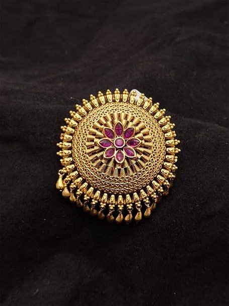 Antique Hair Brooch AHB-AQ-004