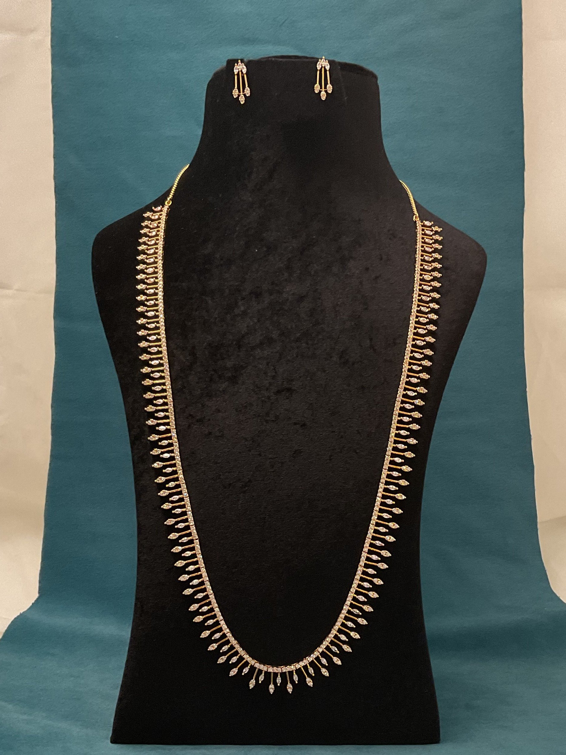 Zircon long necklace NCL-GP-ZC-004