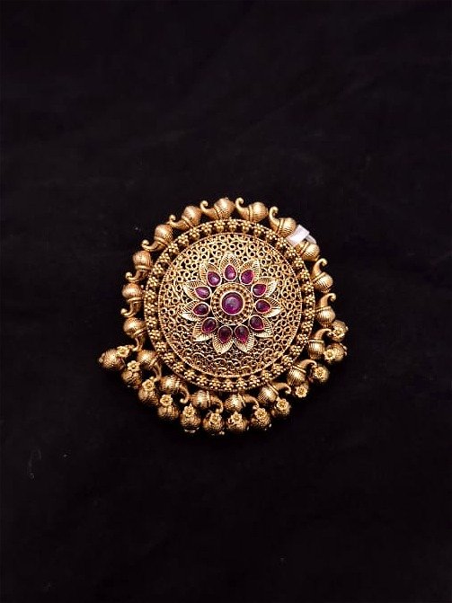 Antique Hair Brooch AHB-AQ-006