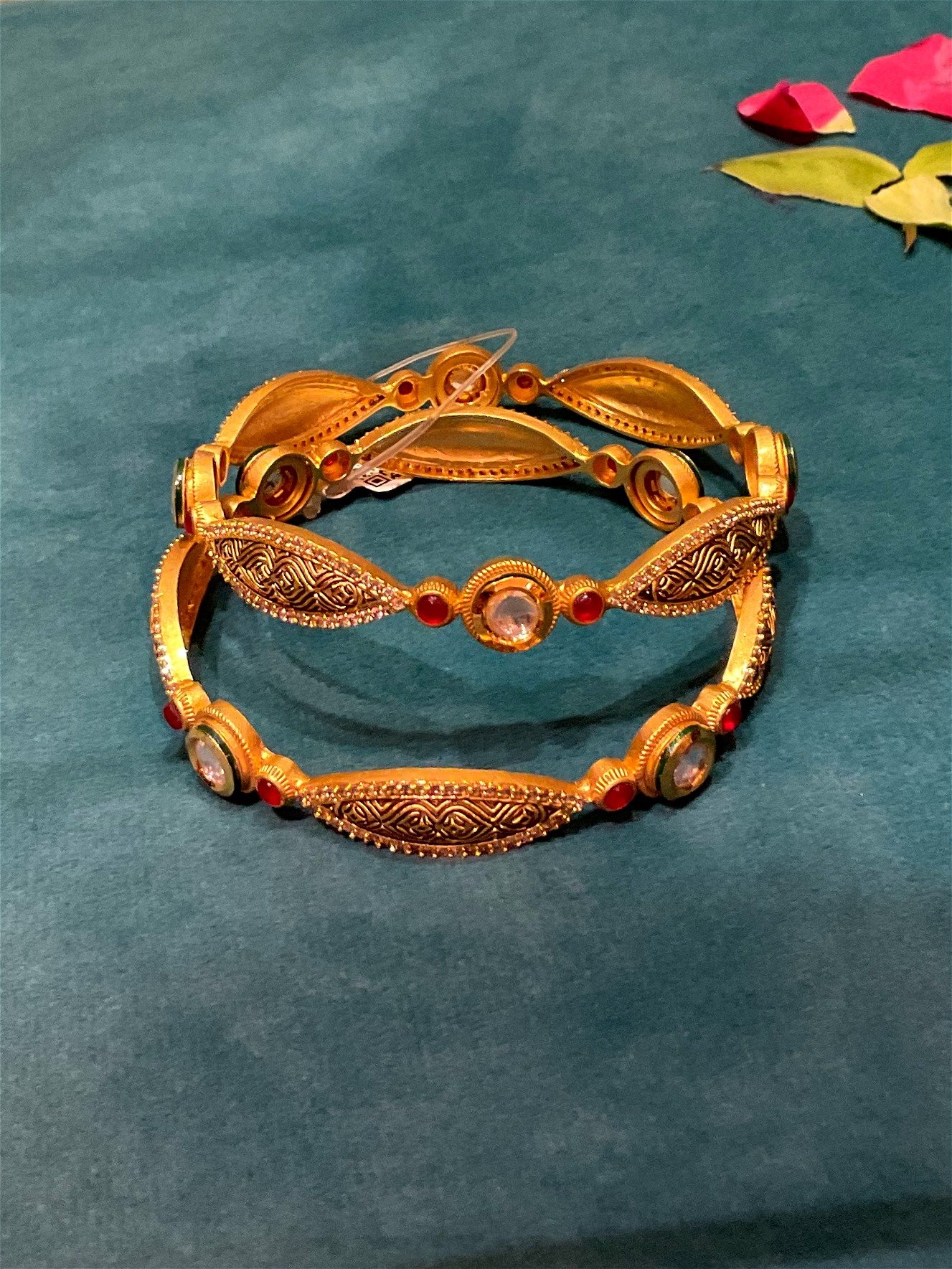 Kundan Bangles BNG-AQ-KD-002