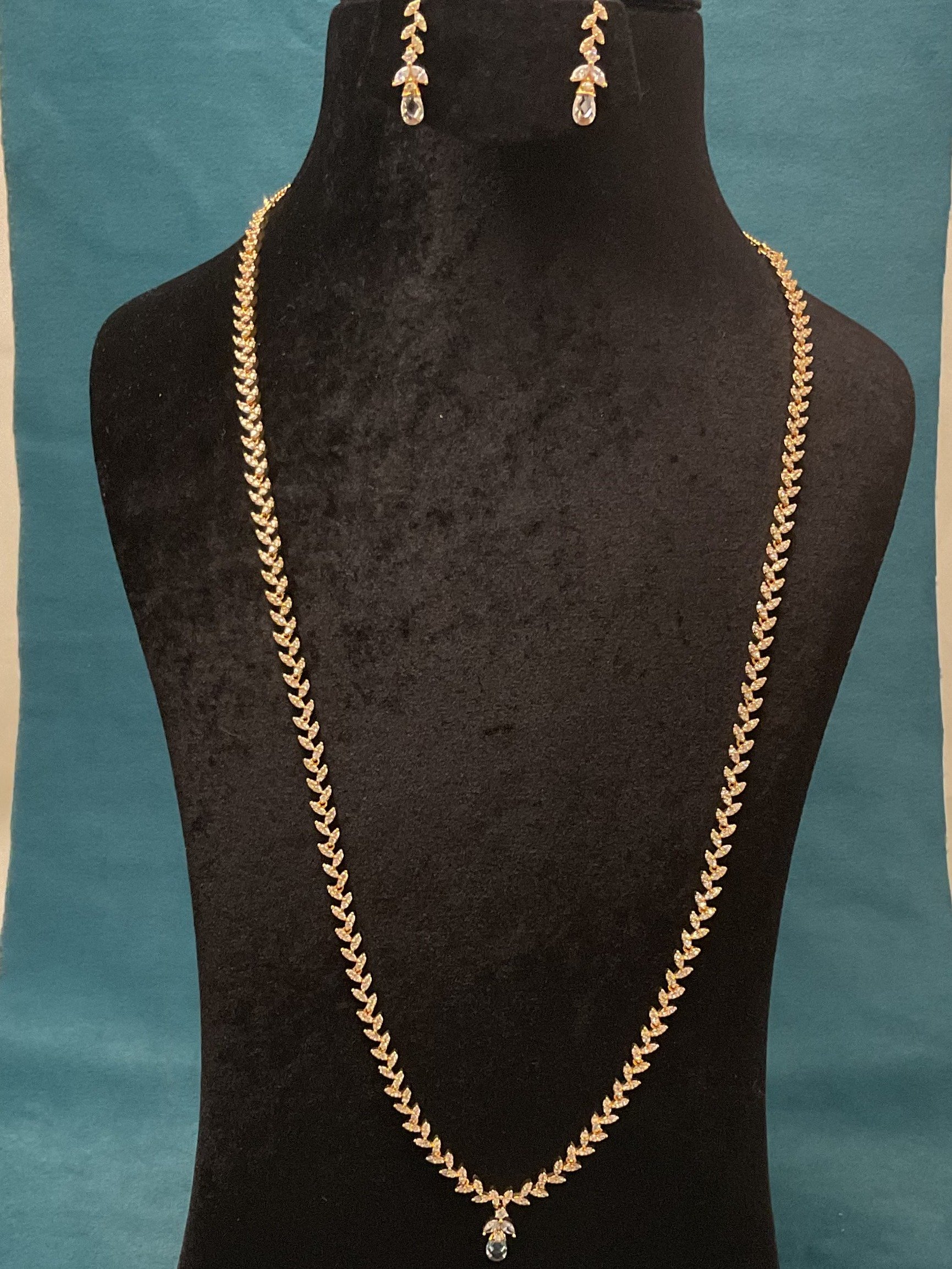 Zircon long necklace NCL-GP-ZC-002