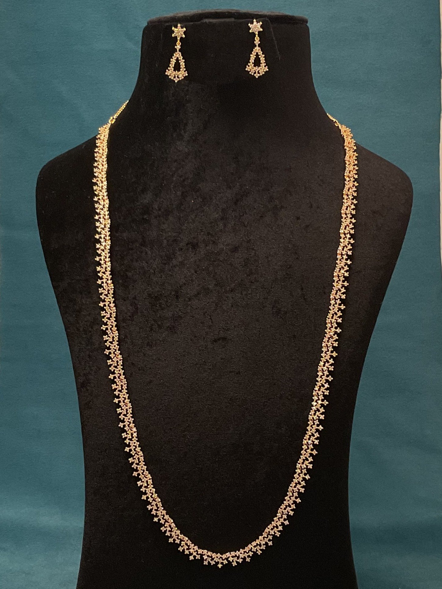 Zircon long necklace NCL-GP-ZC-003