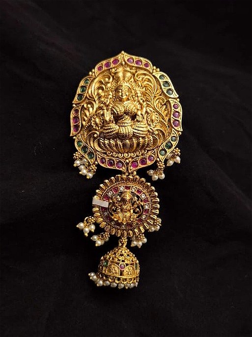 Antique Hair Brooch AHB-AQ-009