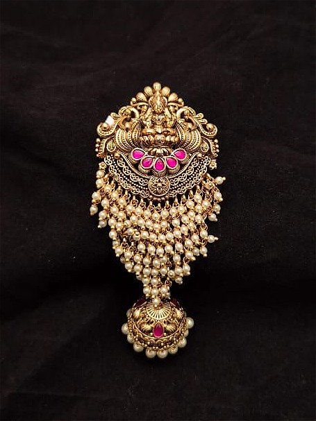 Antique Hair Brooch AHB-AQ-001