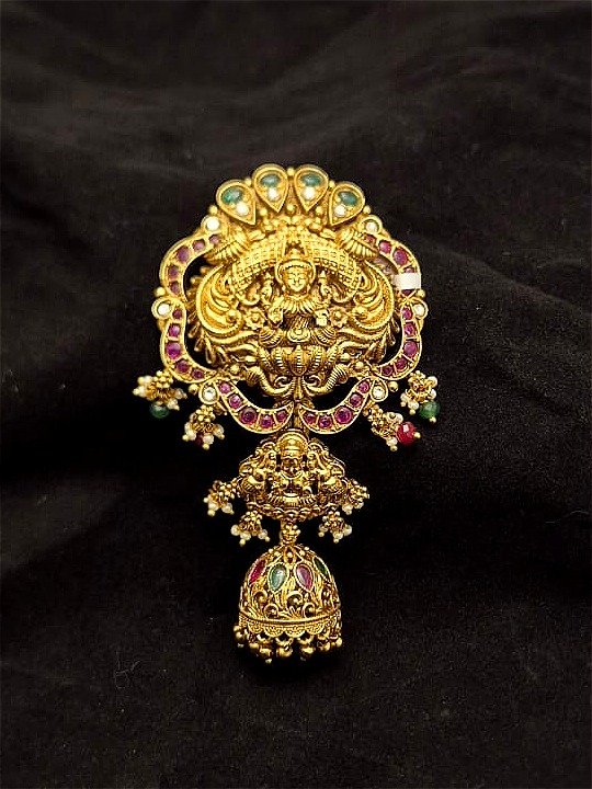 Antique Hair Brooch AHB-AQ-011